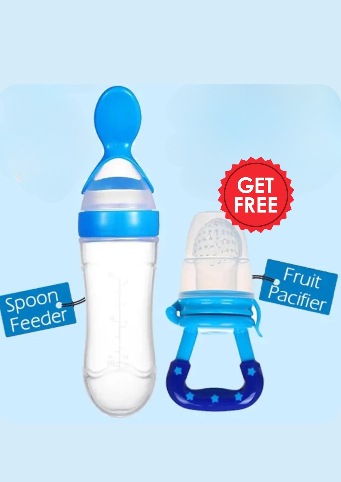 MADCare Silicone Spoon Feeder, Anti‑Choke Soft Spoon + Free Fruit Pacifier