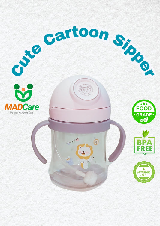 MADCare Cute Cartoon Sipper + Free Bottle Brush