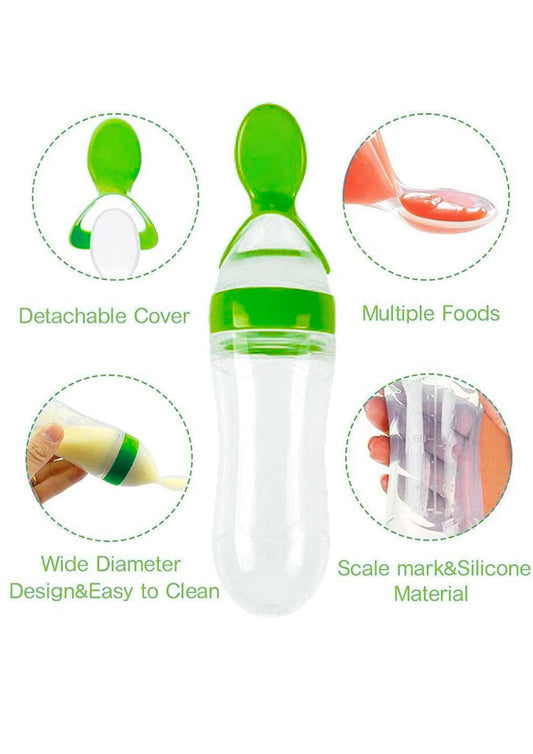 MADCare Silicone Spoon Feeder, Anti‑Choke Soft Spoon + Free Fruit Pacifier